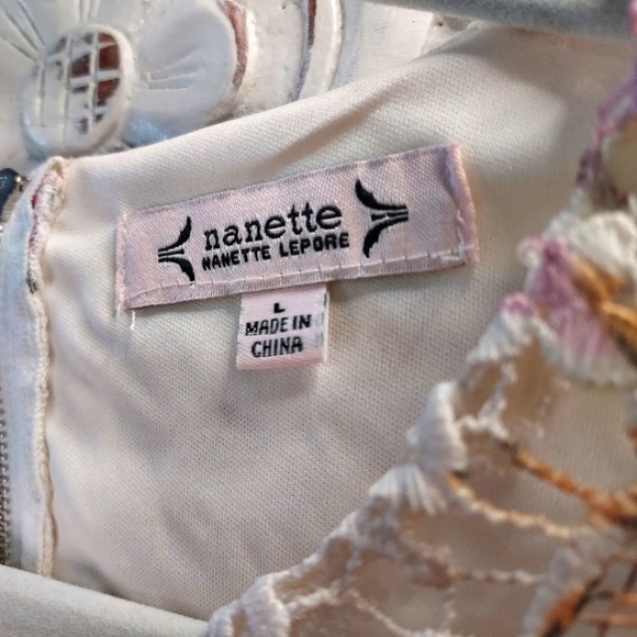 Nanette Lepore, Floral, Lace, Zip-up, Blouse - Picture 5 of 9